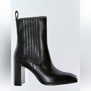 Zara genuine leather ankle boots